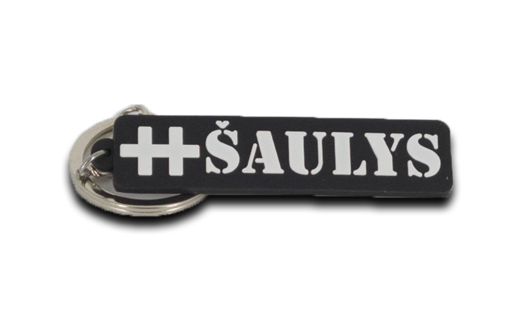 PVC keychain "Šaulys" (white) Antsiuvų gamyba